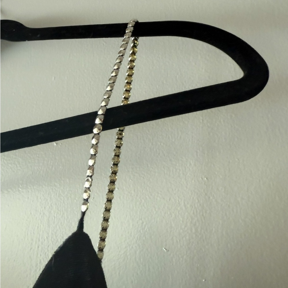 & Other Stories Black Velvet Strap Dress - Picture 4 of 5